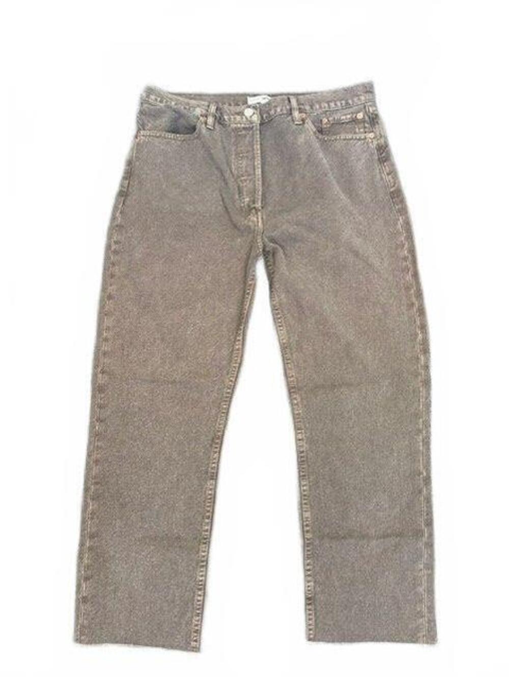 NWT RE/DONE ULTRA HIGH RISE STOVE PIPE WASHED CHOCO JEANS SZ 32